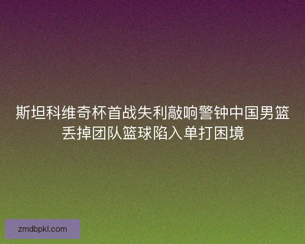 斯坦科维奇杯首战失利敲响警钟中国男篮丢掉团队篮球陷入单打困境